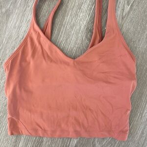 lululemon athletica Coral Pink Double-Strap Sports Bralette